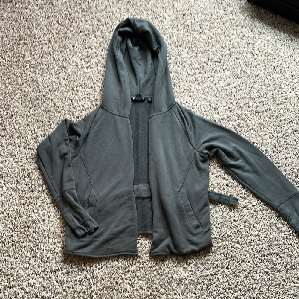 Athleta Gray Hooded Jacket